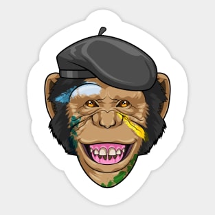 Monkey as Painter Sticker